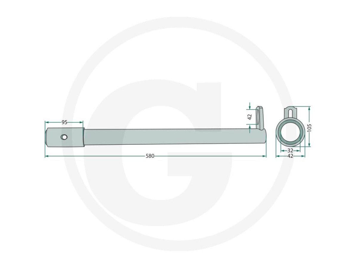 SUPPORT DE BRAS OCCASION LONG = 58CM