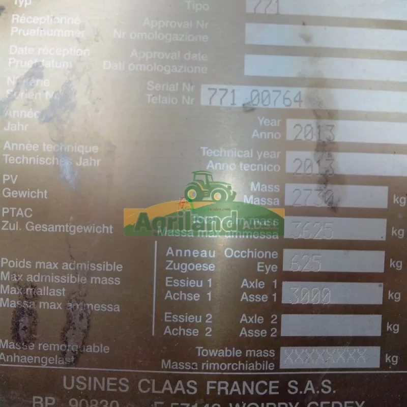 Claas Variant 380 Piece