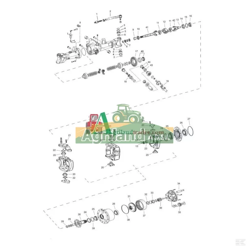 DEUTZ-FAHR Croisillon Pont Avant Pièces De Pont Avant 4Rm Sige Sle4173