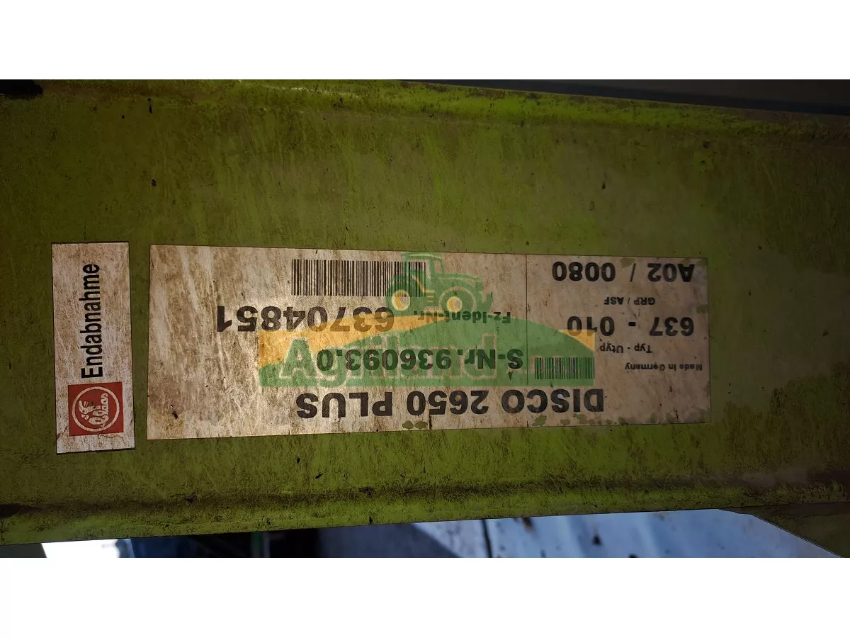 CLAAS DISCO 2650 +